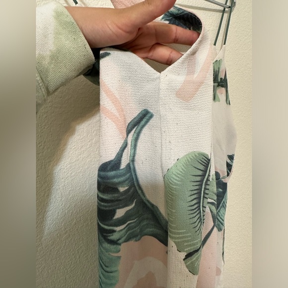 GENTLY USED NLW Tank Top Tunic Tropical Vacation Palm Leaves Size Large - Picture 6 of 7